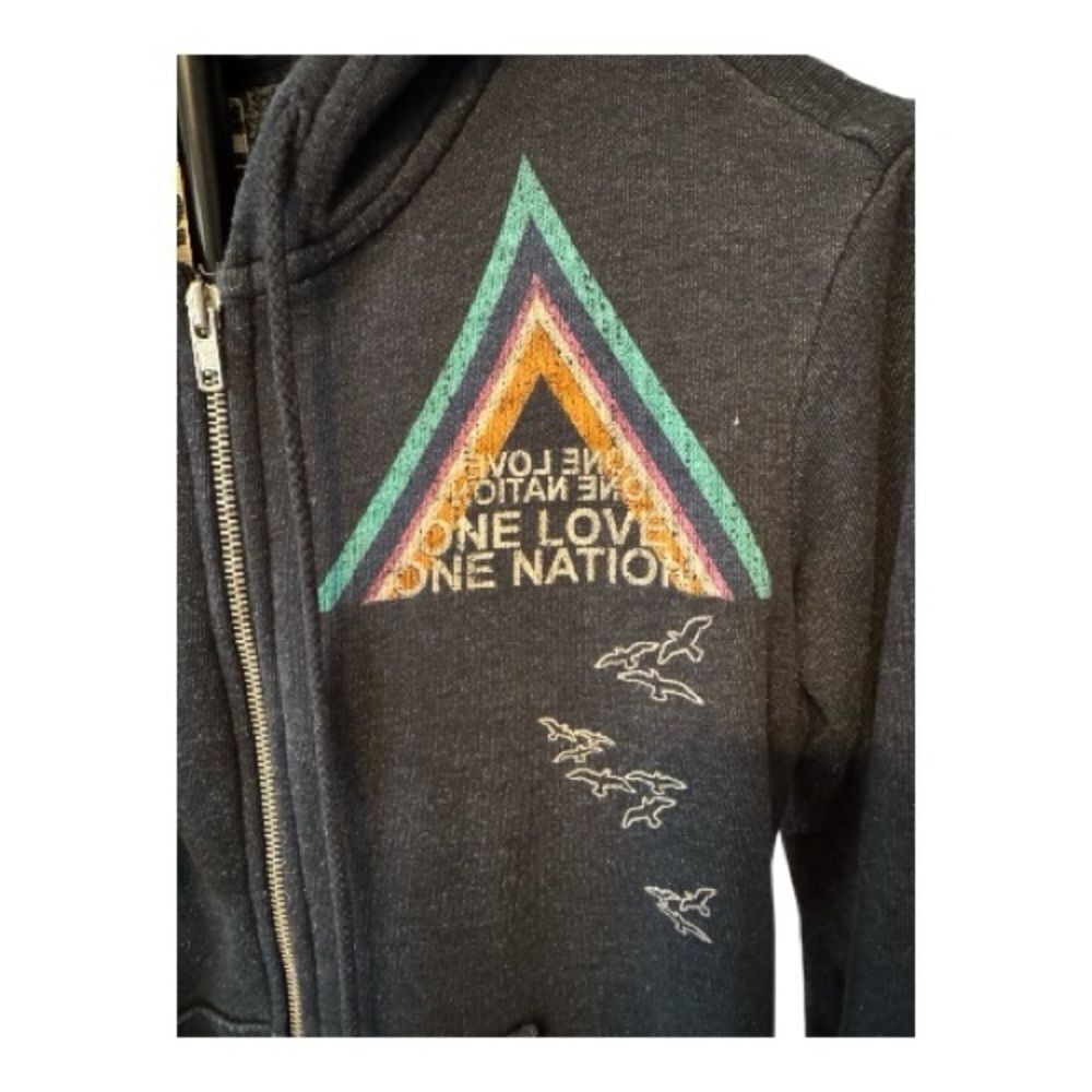 Freecity Black Hoodie with Multicolor Accents - Picture 2 of 6